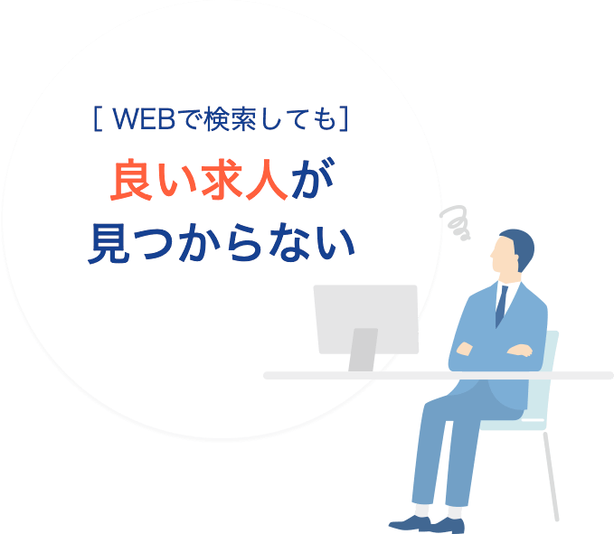 WEBで検索しても良い求人が見つからない